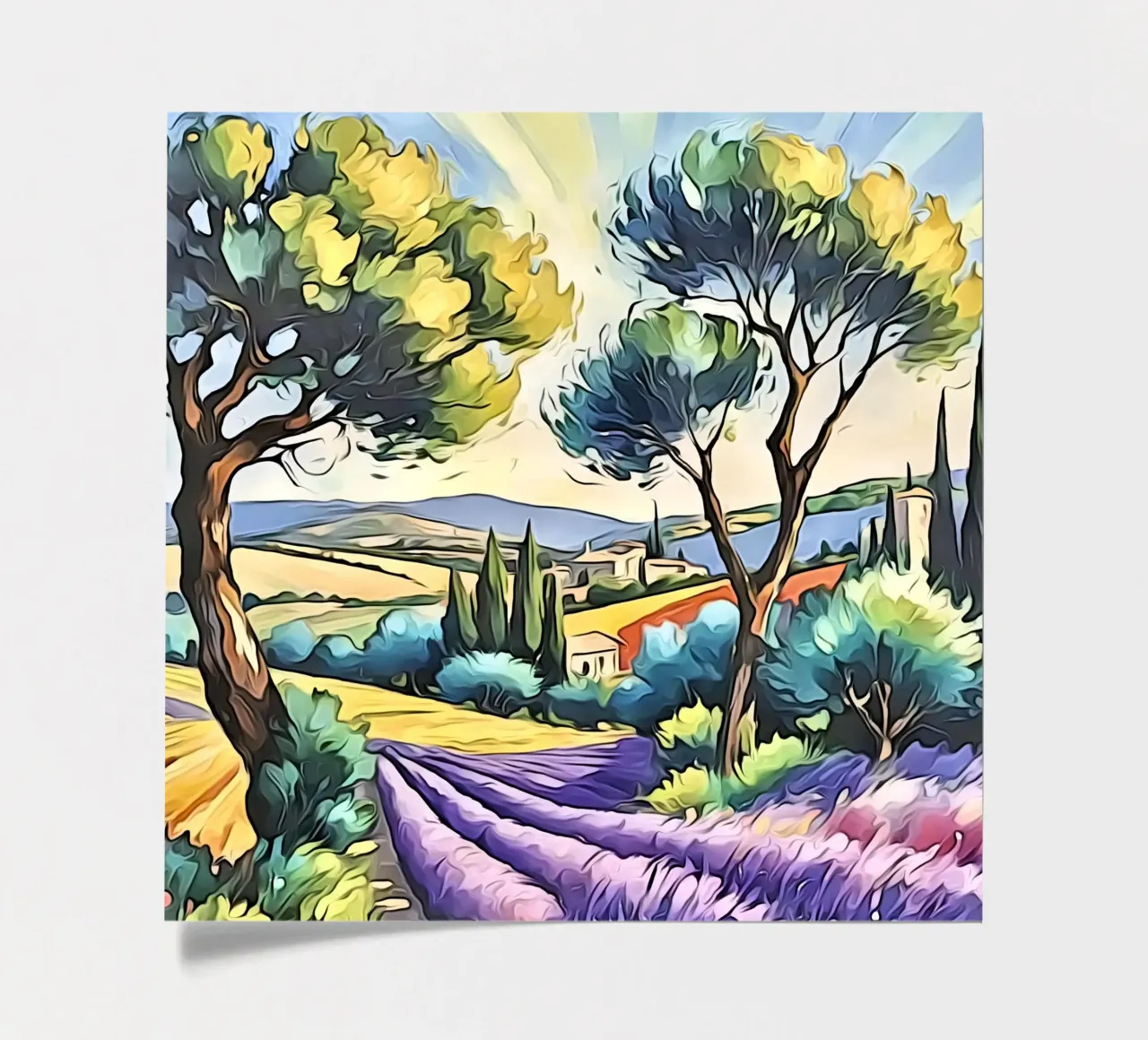 Landscape in Provence sticker sheet by ZAMART