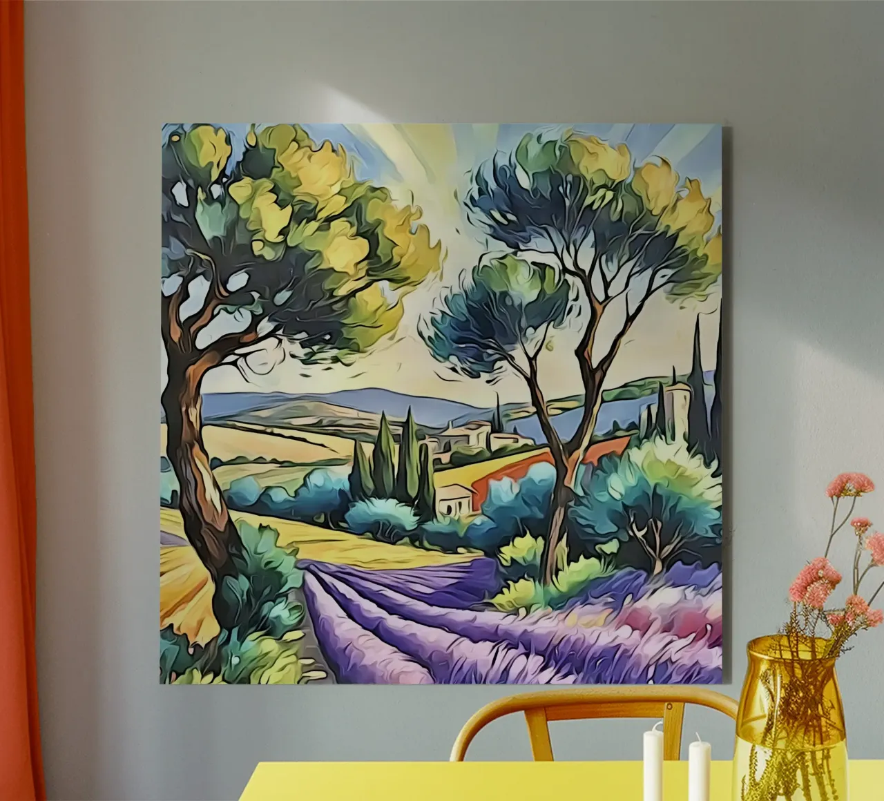 Landschaft in der Provence Alu-Dibond von ZAMART