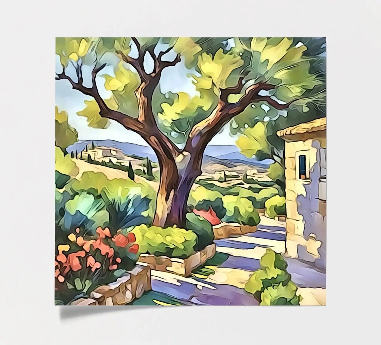 Landschaft in der Provence #2 Stickerbogen von ZAMART