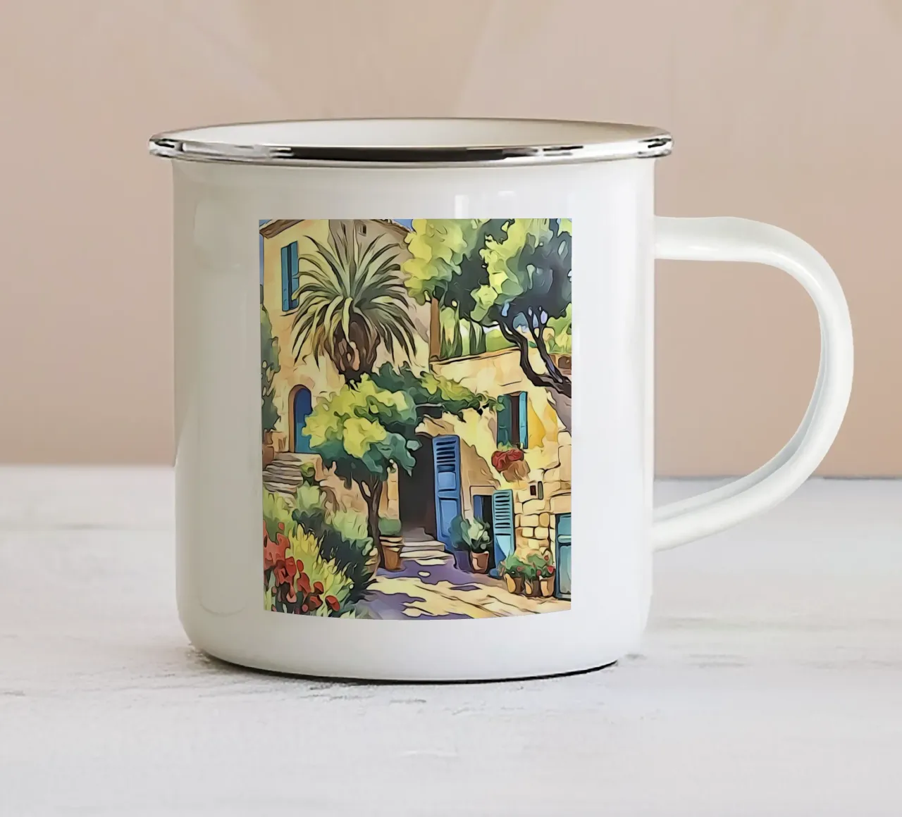 Paesaggio in Provenza #4 tazza in smalto da ZAMART
