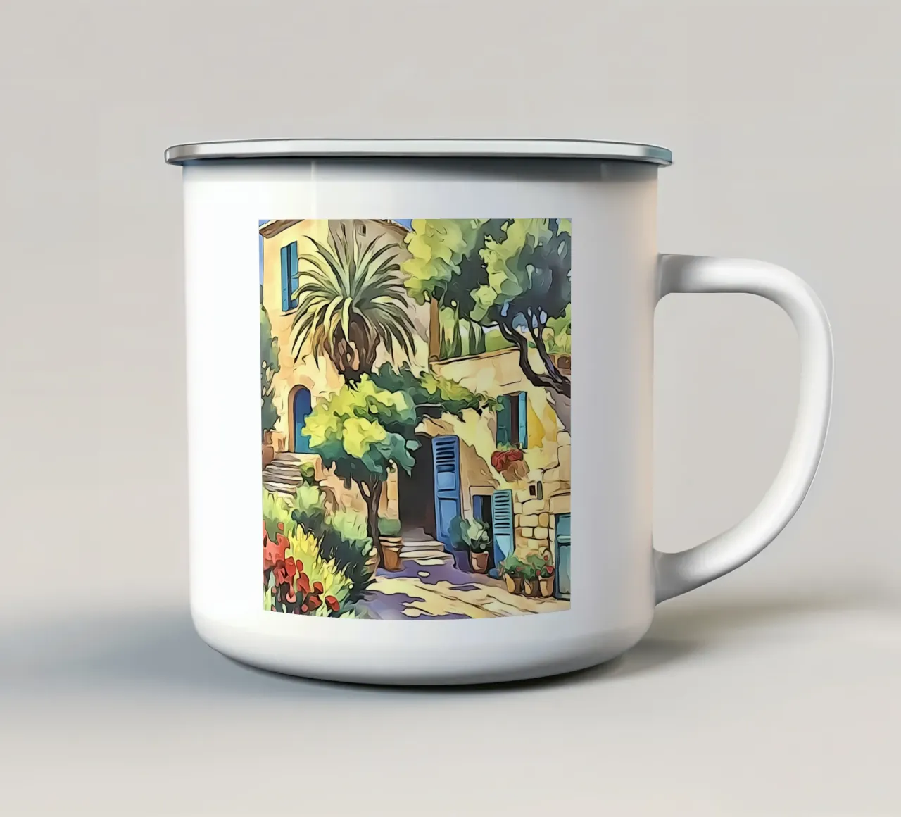 Paesaggio in Provenza #4 tazza in smalto da ZAMART