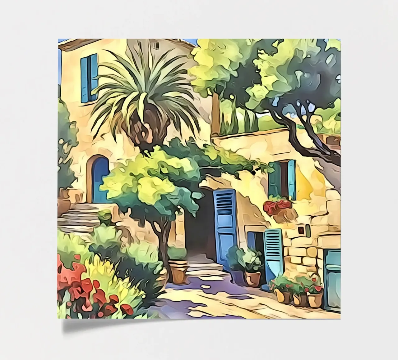 Landscape in Provence #4 sticker sheet by ZAMART
