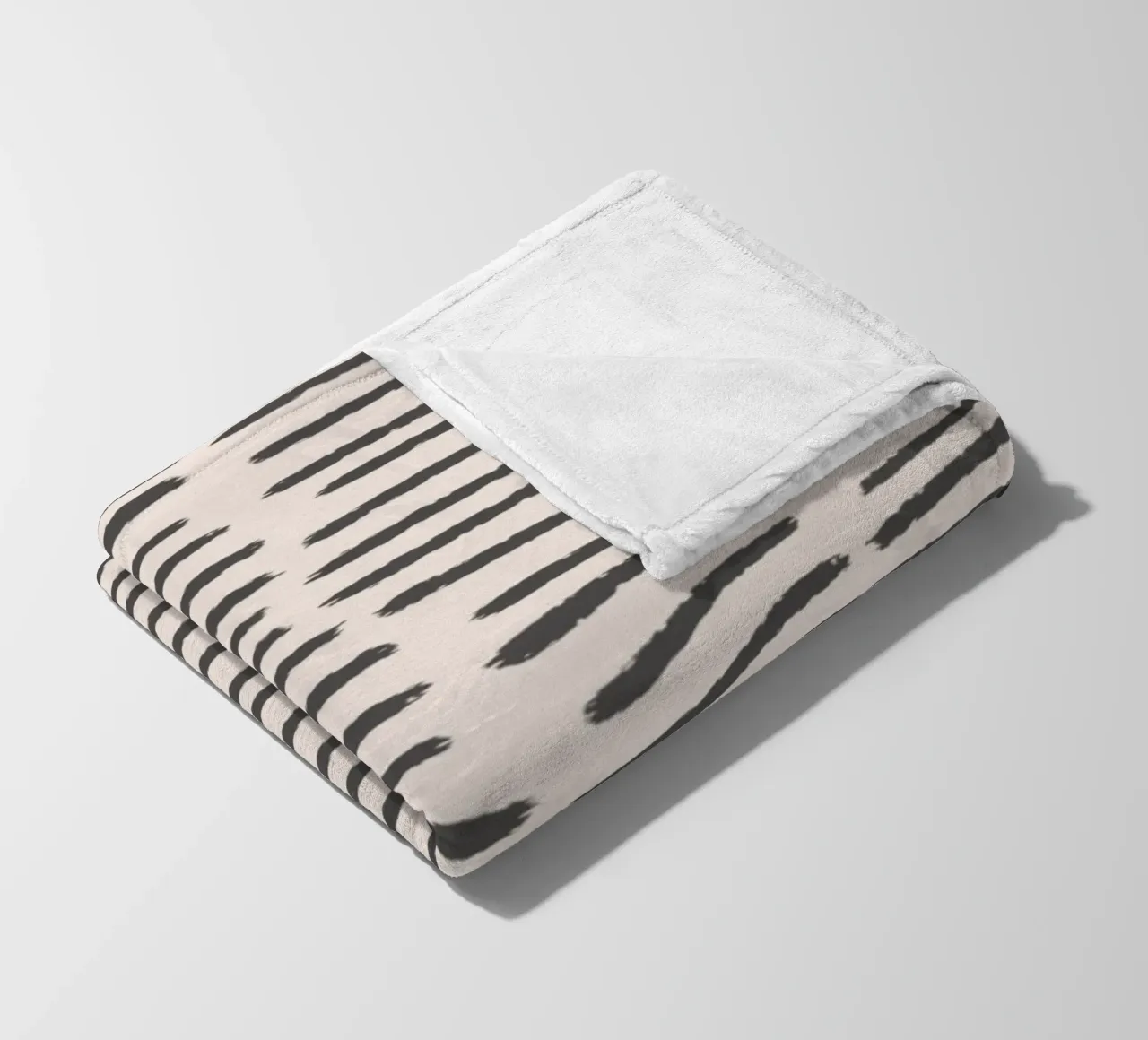 Organic Brushstroke Stripes - Minimalist Boho in Charcoal fleece blanket by susanacosta