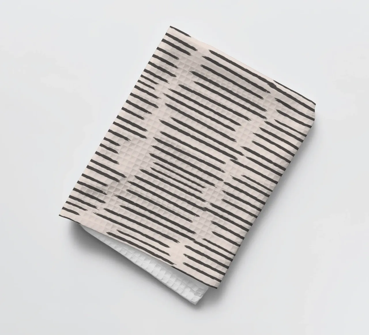 Rayures organiques à coups de pinceau - Minimalist Boho in Charcoal torchon de susanacosta