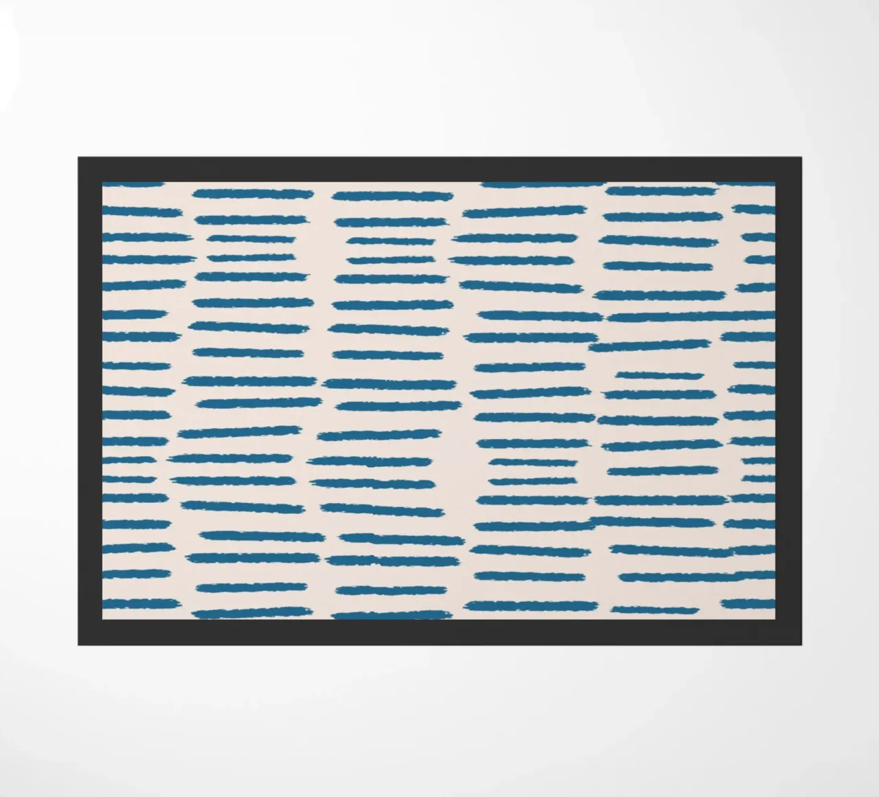 Strisce organiche a pennello - Minimalista Boho astratto blu zerbino da susanacosta