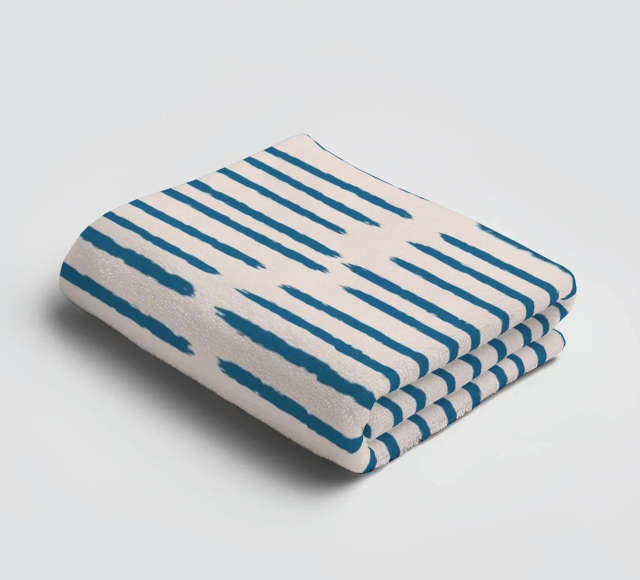 Strisce organiche a pennello - Minimalista Boho astratto blu asciugamano da bagno da susanacosta