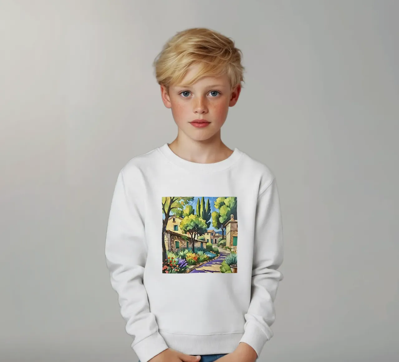 Paysage en Provence #5 sweat enfant de ZAMART