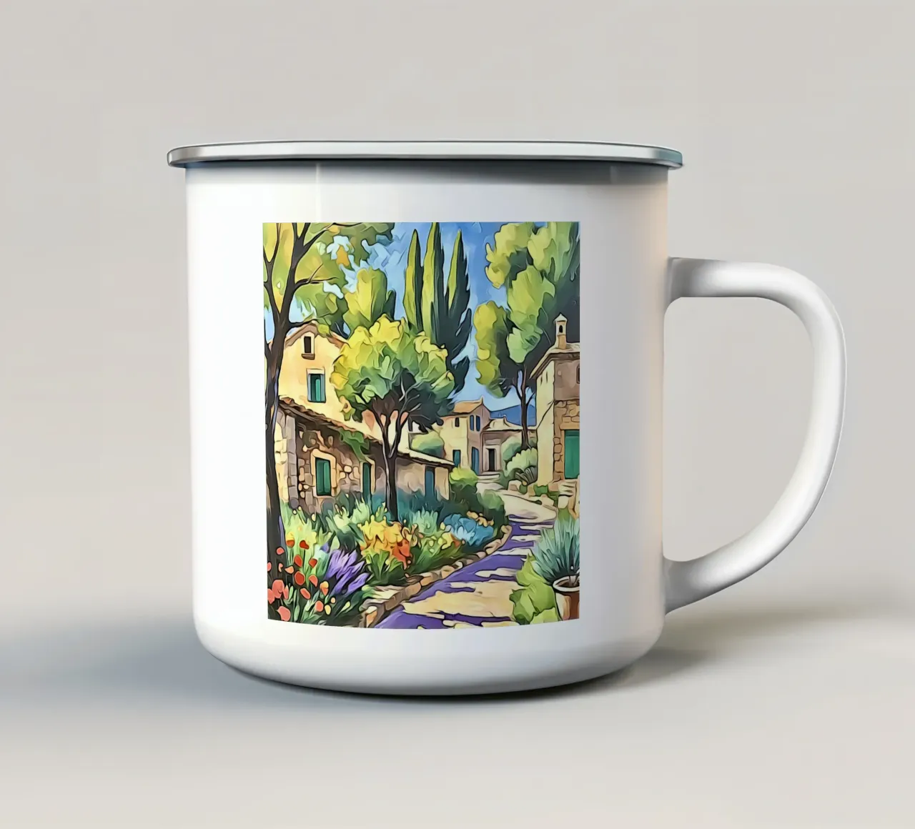 Paesaggio in Provenza #5 tazza in smalto da ZAMART