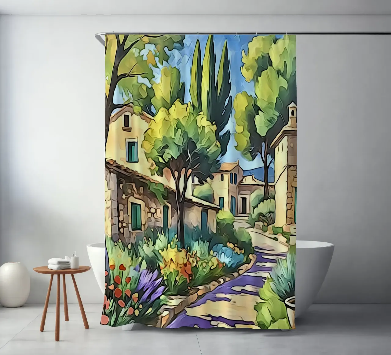 Paysage en Provence #5 rideau de douche de ZAMART
