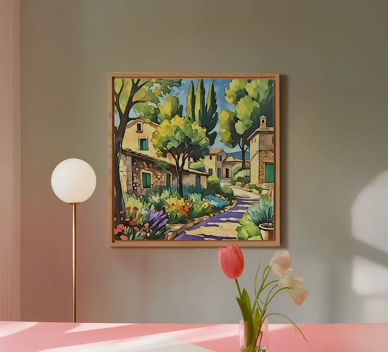 Landschaft in der Provence #5 Alu-Dibond von ZAMART