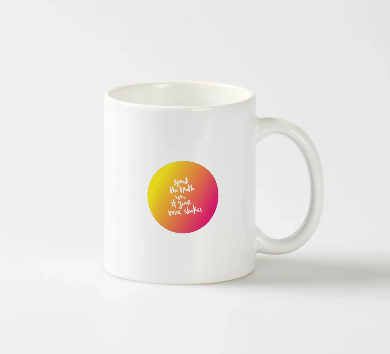 Speak the Truth tazza in ceramica da Brushmeetspaper
