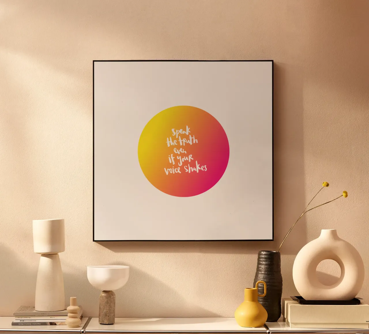 Speak the Truth plexiglass da Brushmeetspaper