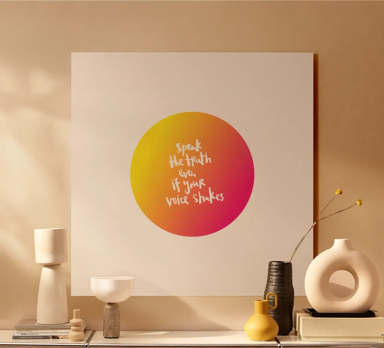 Speak the Truth plexiglass da Brushmeetspaper