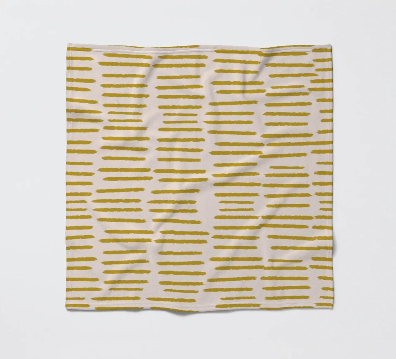 Organic Brushstroke Stripes - Minimalist Boho Mustard fleece blanket by susanacosta