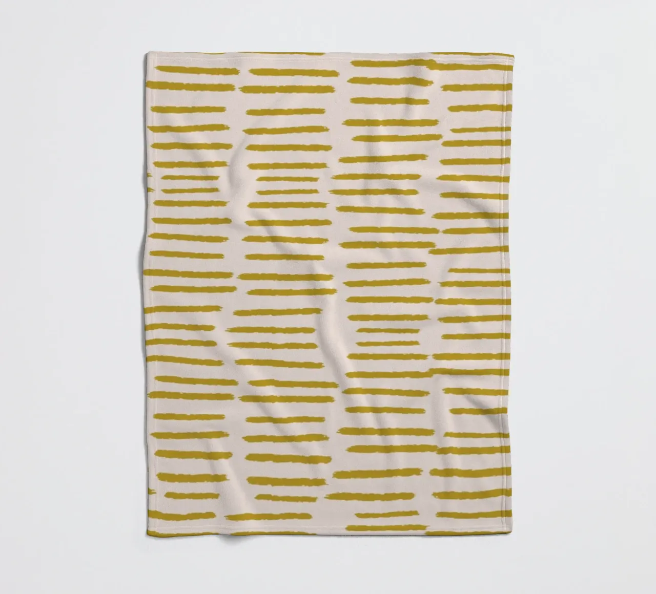 Organic Brushstroke Stripes - Minimalist Boho Mustard fleece blanket by susanacosta