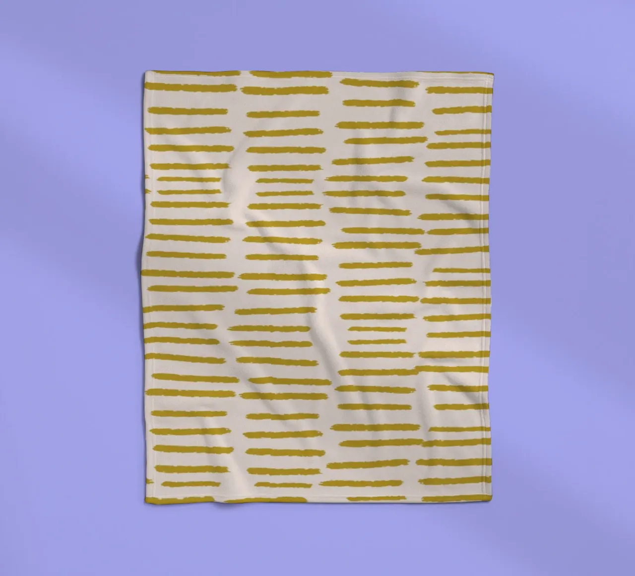 Organic Brushstroke Stripes - Minimalist Boho Mustard fleece blanket by susanacosta