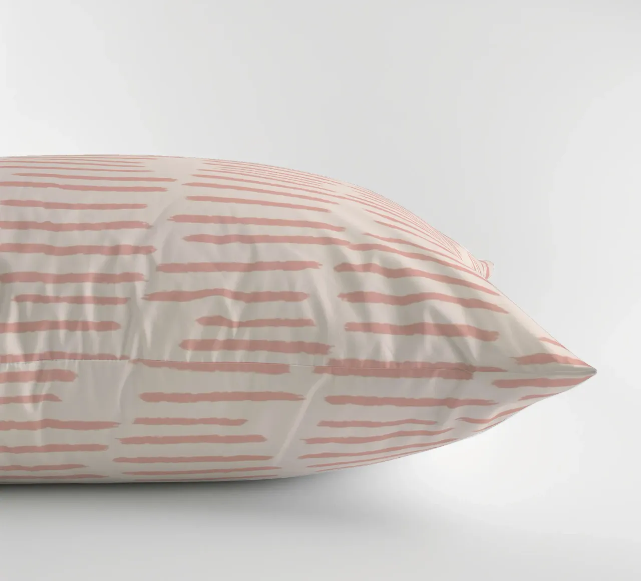 Strisce organiche a pennello - Rosa astratto minimalista boho cuscino da susanacosta