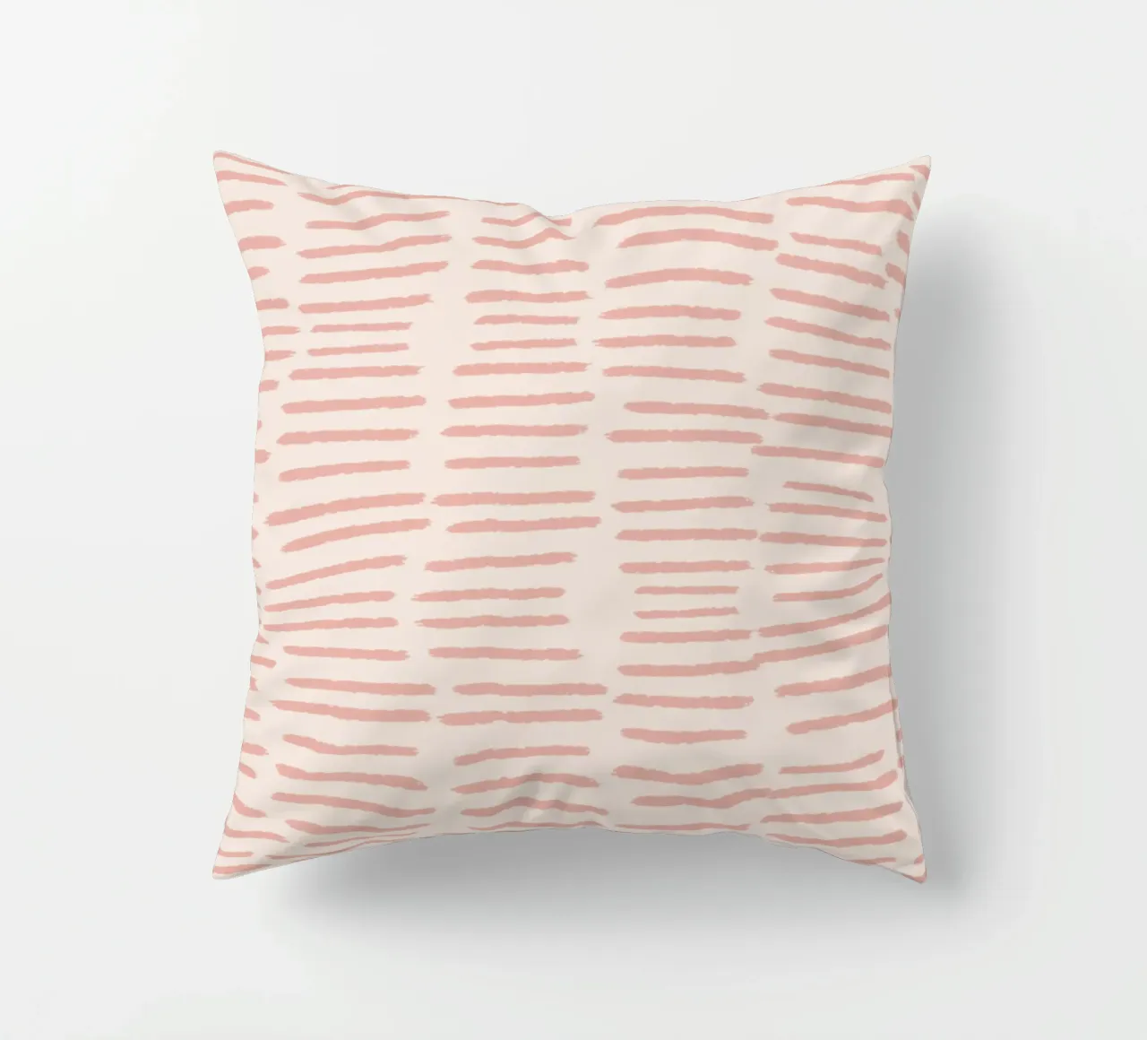 Strisce organiche a pennello - Rosa astratto minimalista boho cuscino da susanacosta