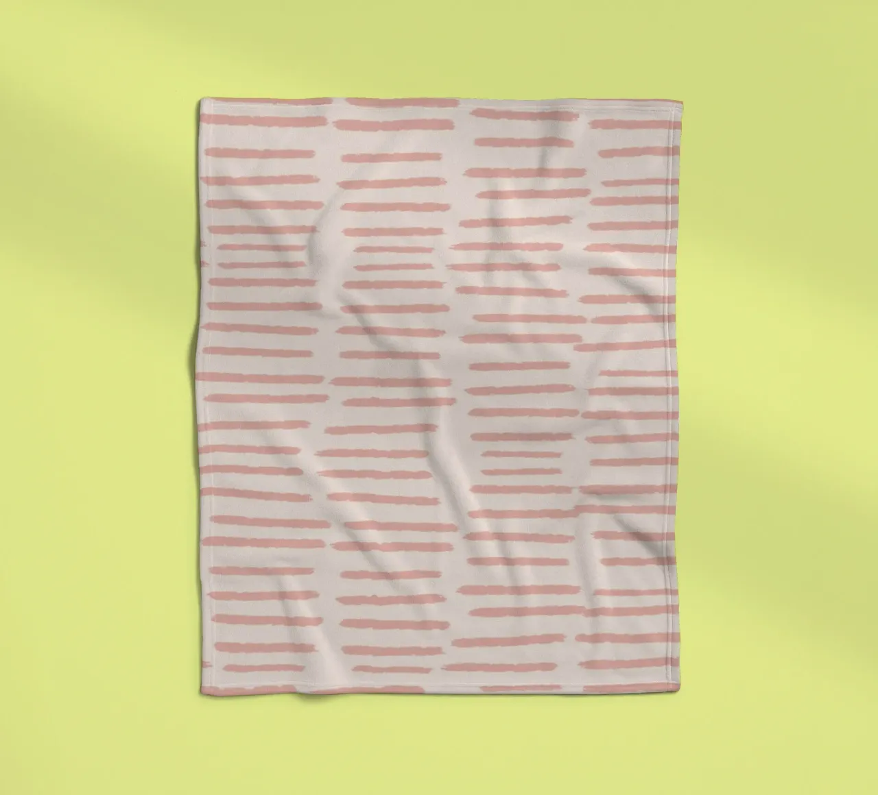 Organic Brushstroke Stripes - Minimalist Boho Abstract Pink fleece blanket by susanacosta