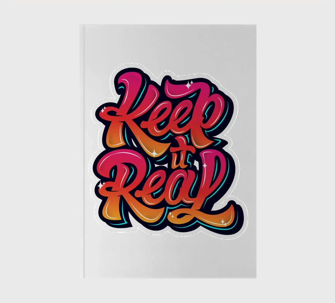 Keep It Real Typo Style Trending Now Notizbuch von Urban Life