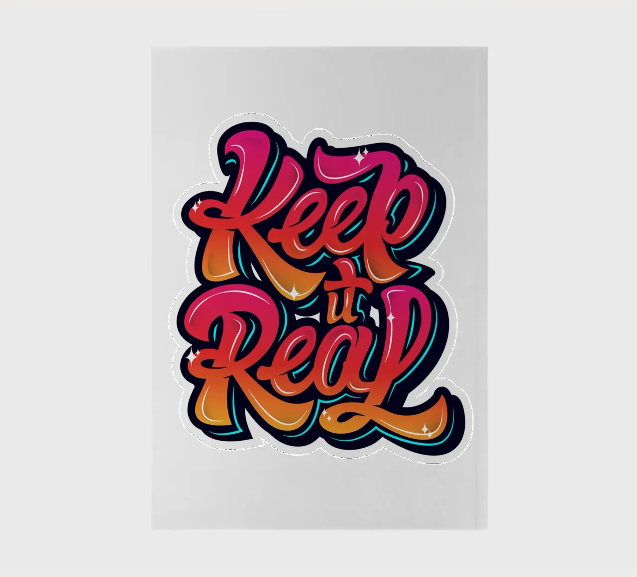 Keep It Real Typo Style Trending Now Notizbuch von Urban Life