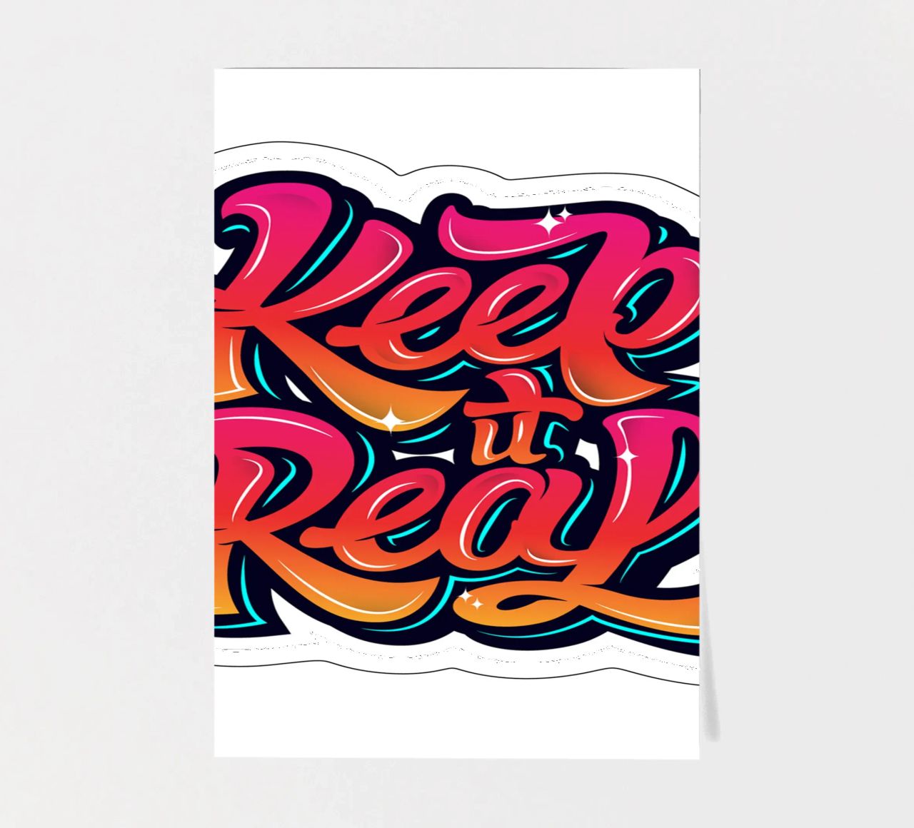 Keep It Real Typo Style Trending Now sticker sheet by Urban Life