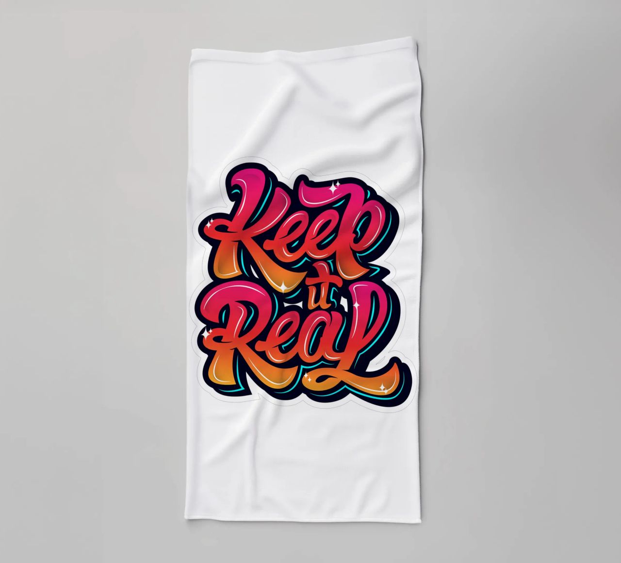 Keep It Real Typo Style Trending Now towel by Urban Life