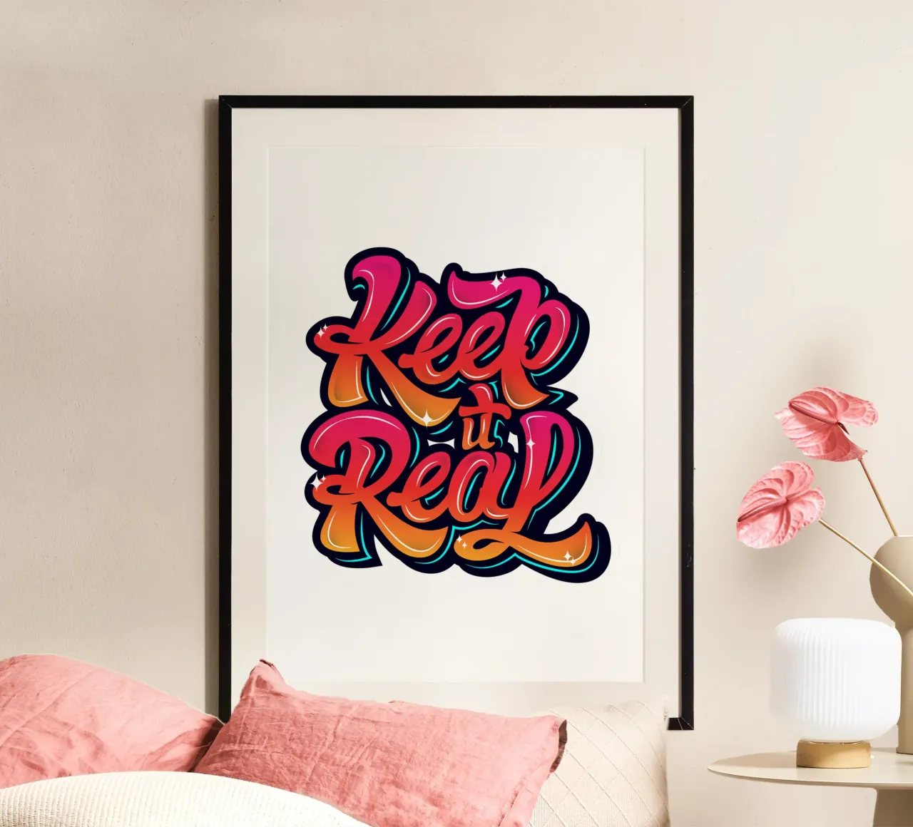 Keep It Real Typo Style Trending Now poster de Urban Life