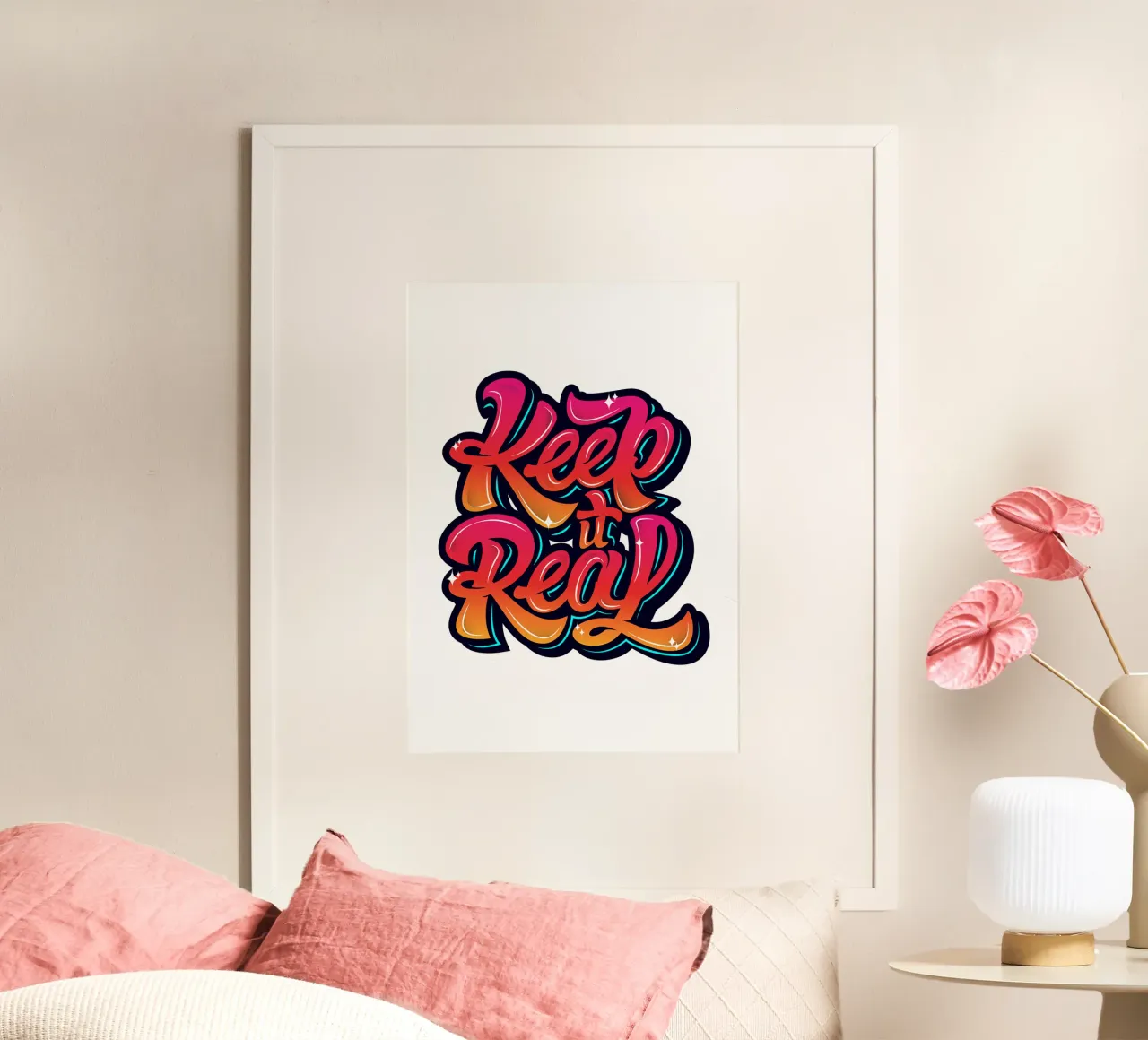 Keep It Real Typo Style Trending Now poster de Urban Life