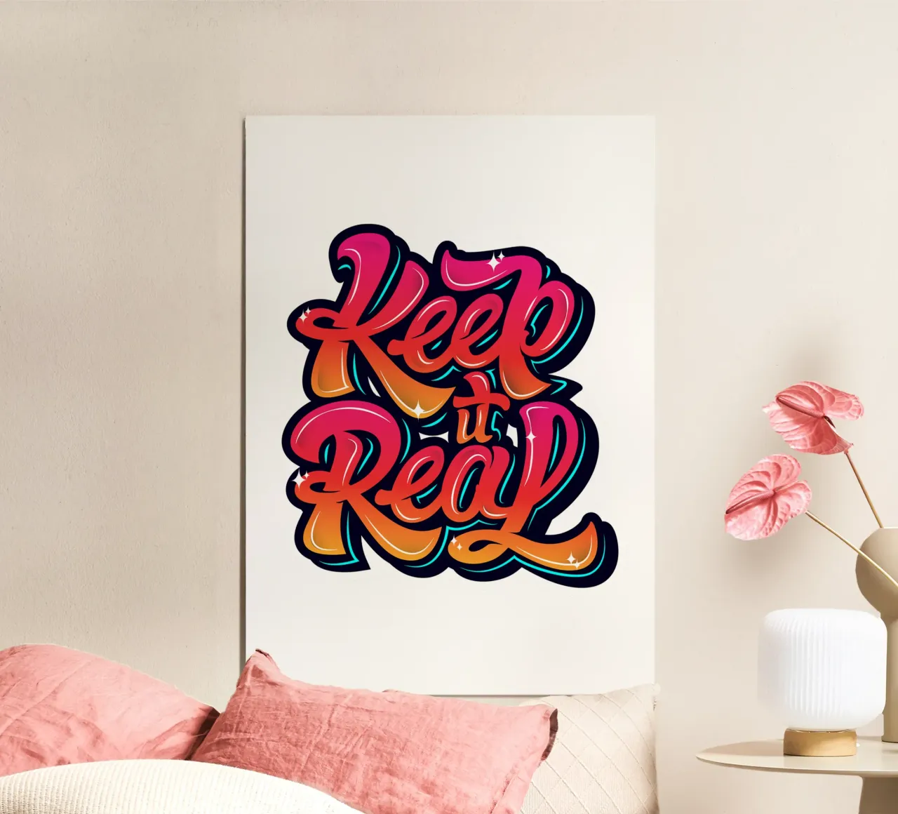 Keep It Real Typo Style Trending Now poster de Urban Life