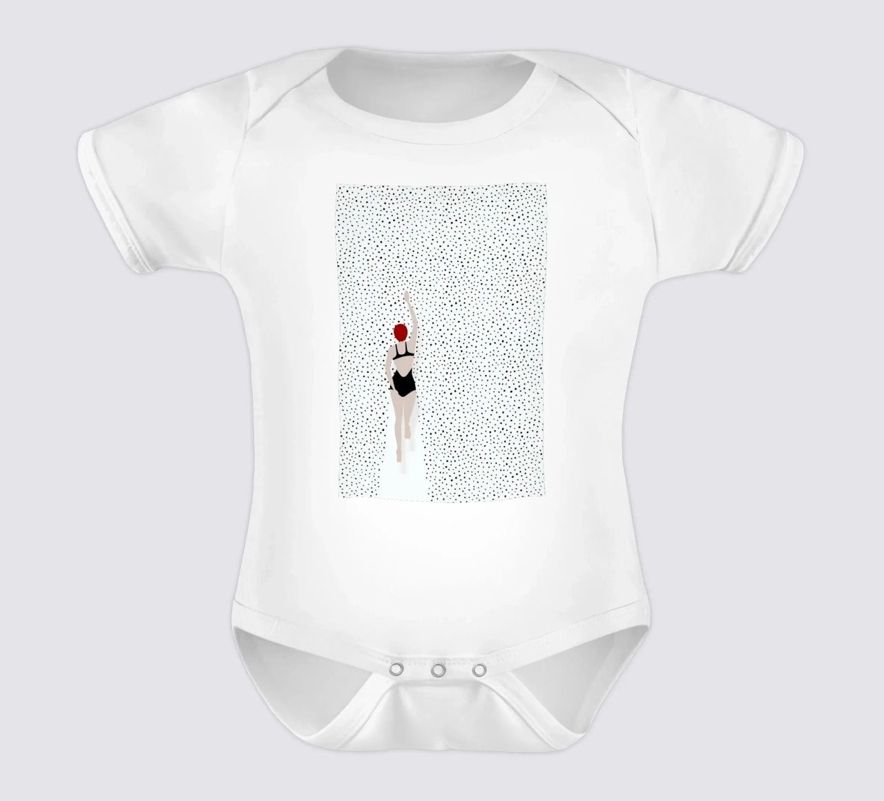 Punktschwimmer body neonato maniche corte da Amy & Kurt