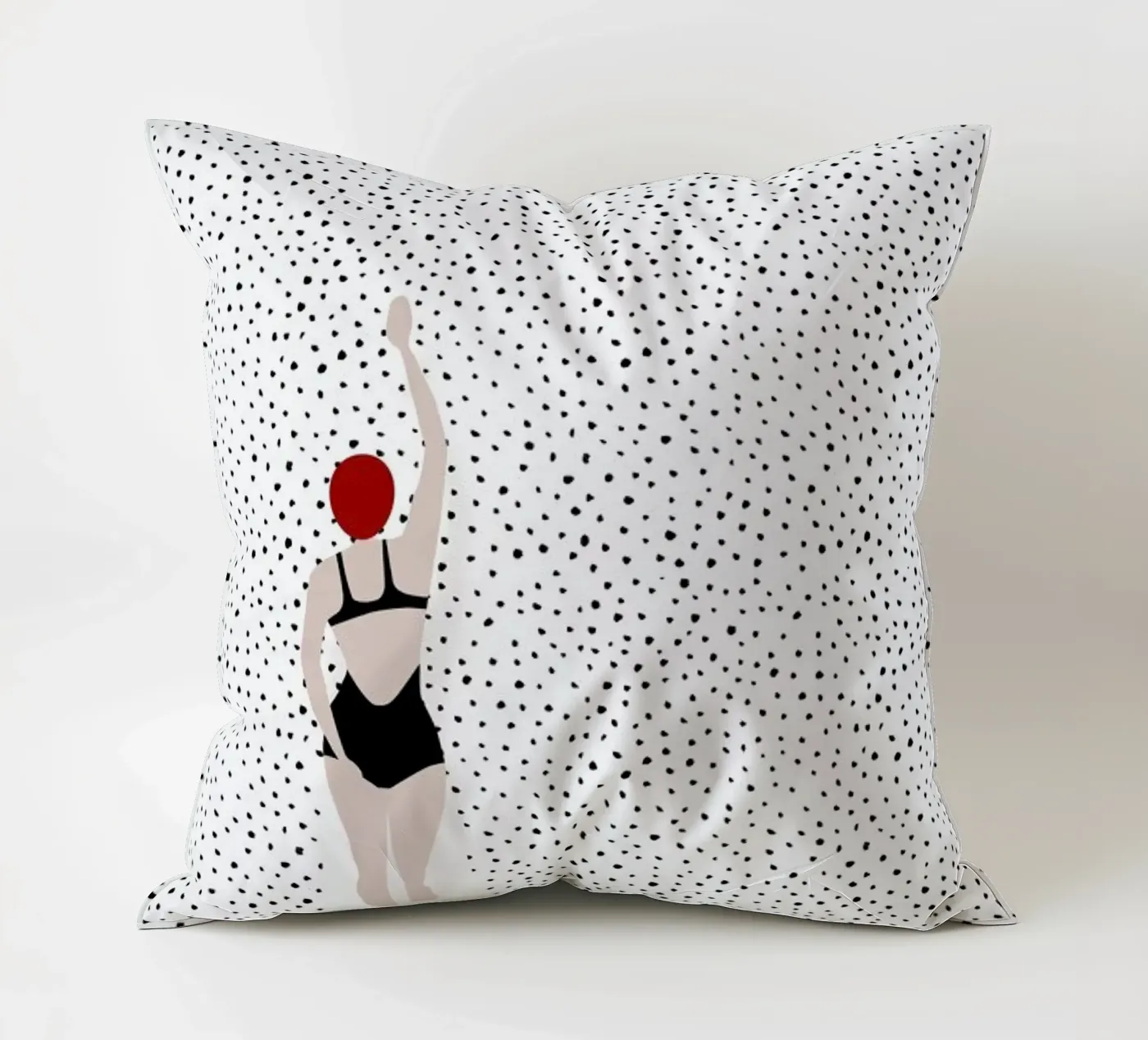 Punktschwimmer decorative cushion by Amy & Kurt