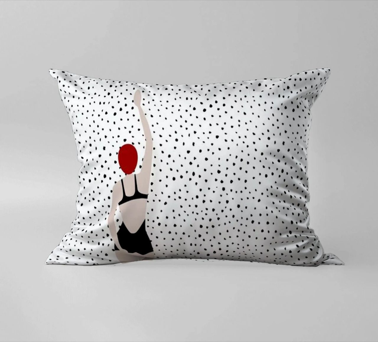 Punktschwimmer decorative cushion by Amy & Kurt