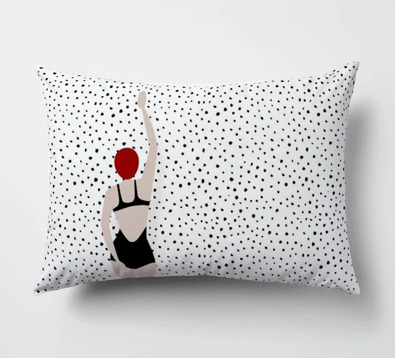 Punktschwimmer decorative cushion by Amy & Kurt