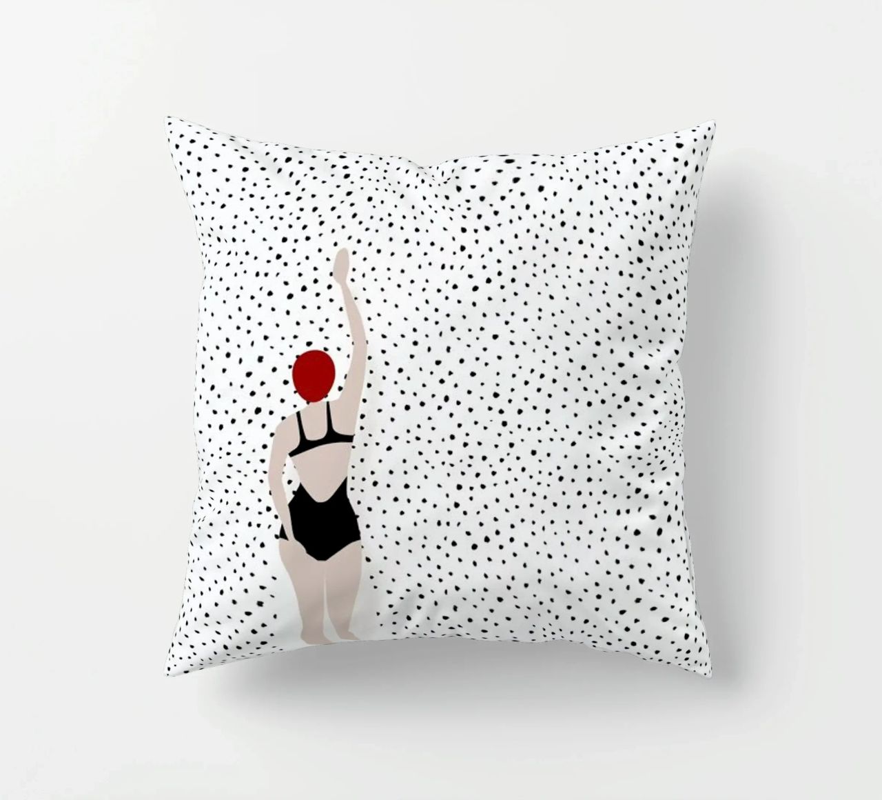 Punktschwimmer decorative cushion by Amy & Kurt