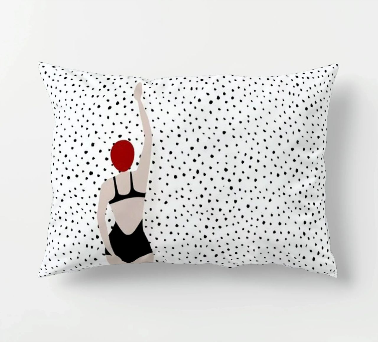 Punktschwimmer decorative cushion by Amy & Kurt