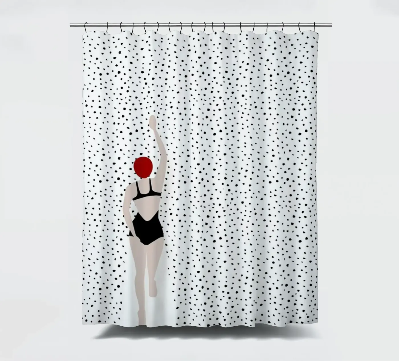 Punktschwimmer shower curtain by Amy & Kurt