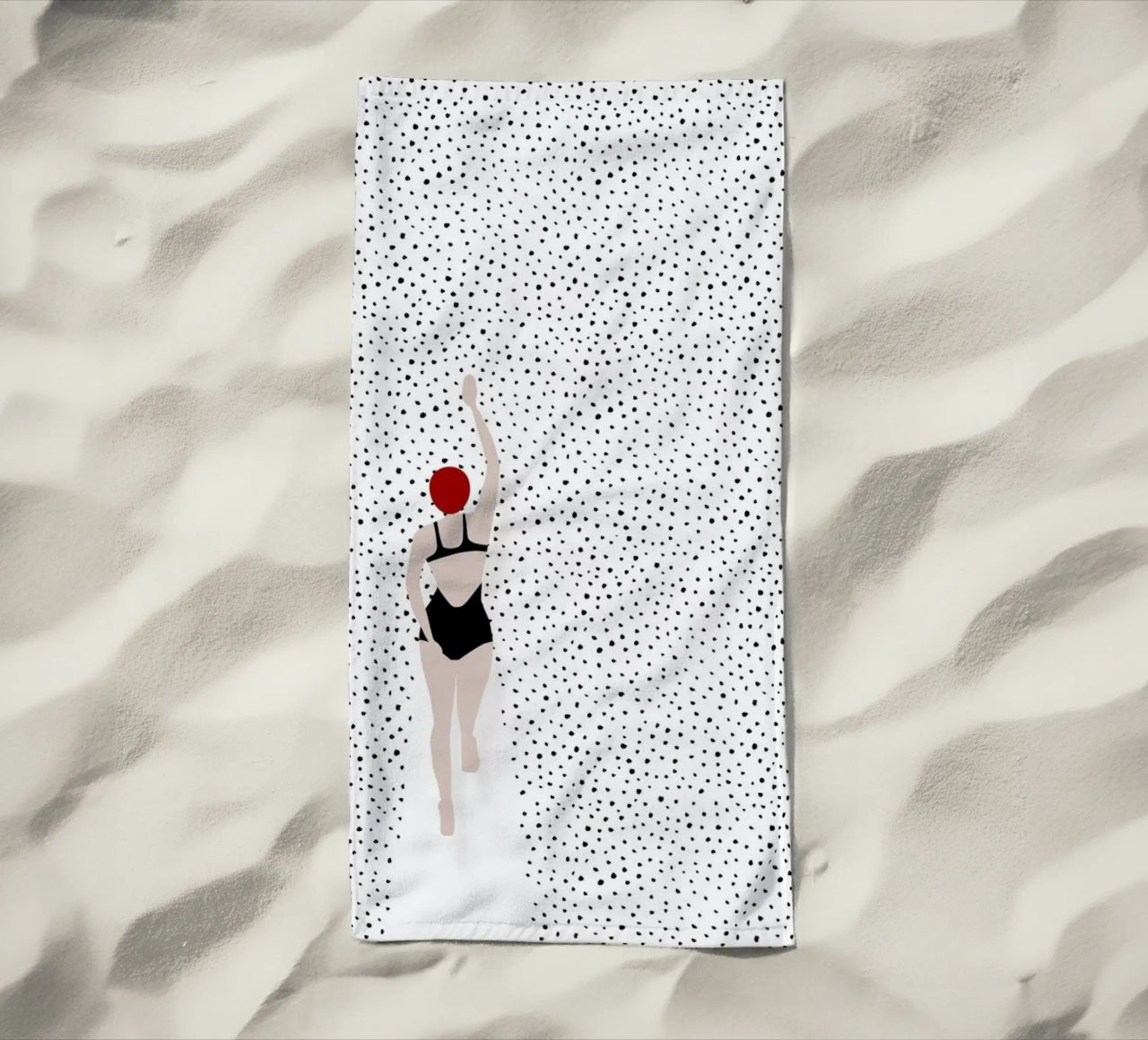 Punktschwimmer beach towel by Amy & Kurt
