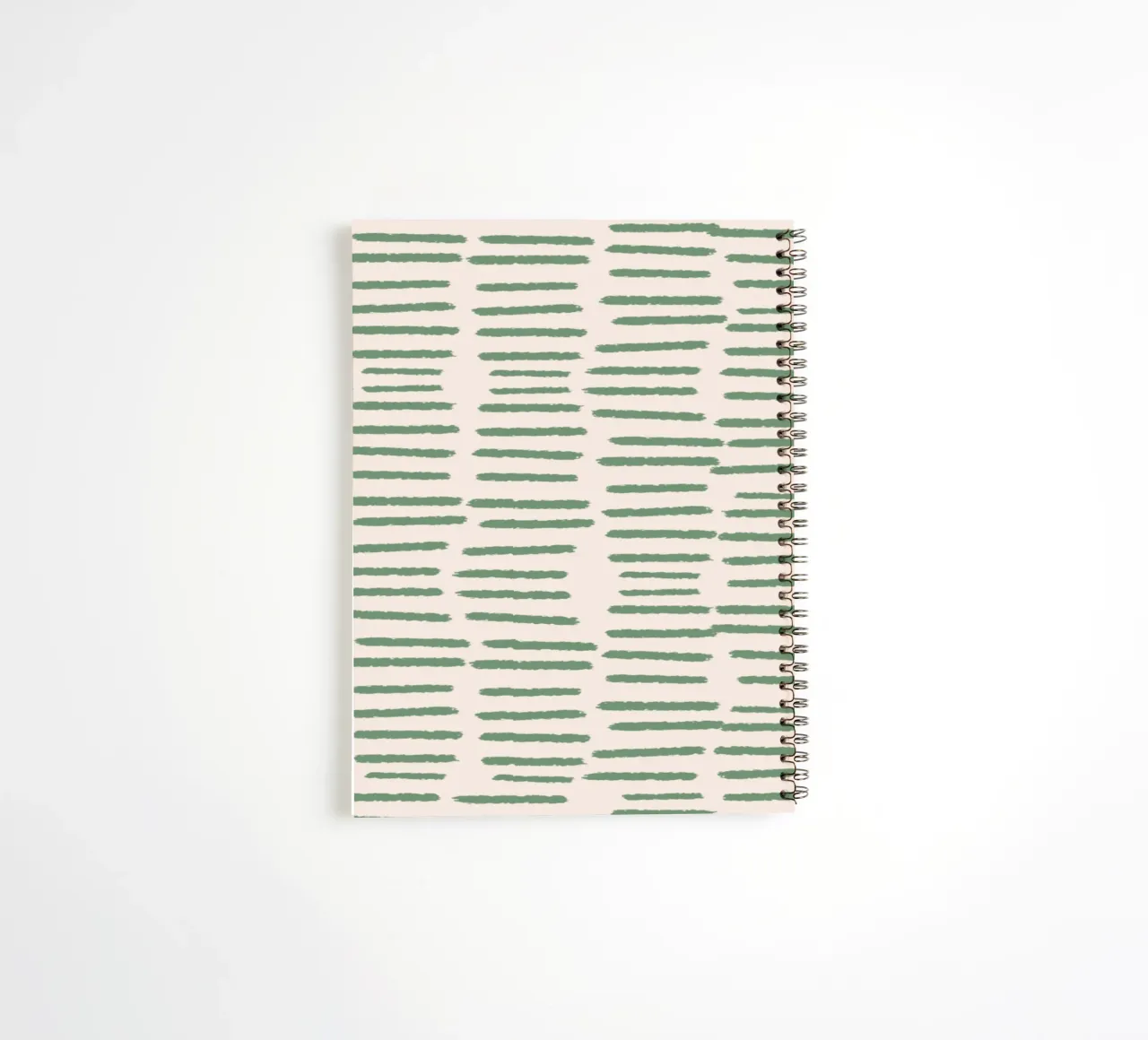 Organic Brushstroke Stripes - Minimalist Boho Abstract sage spiral notebook by susanacosta
