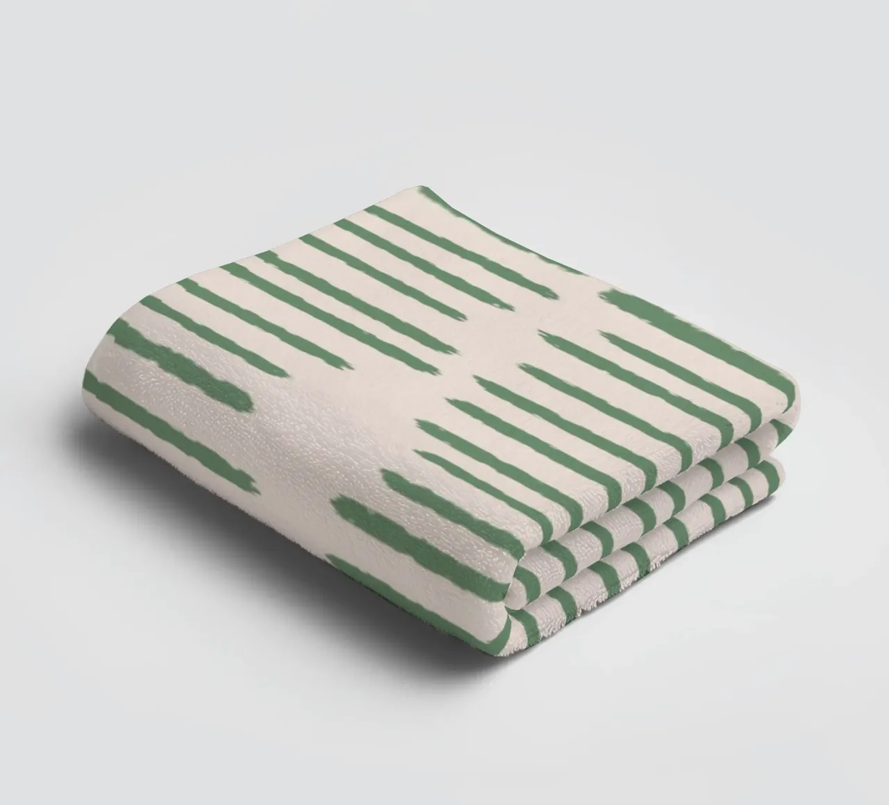 Organic Brushstroke Stripes - Minimalist Boho Abstract sage towel by susanacosta