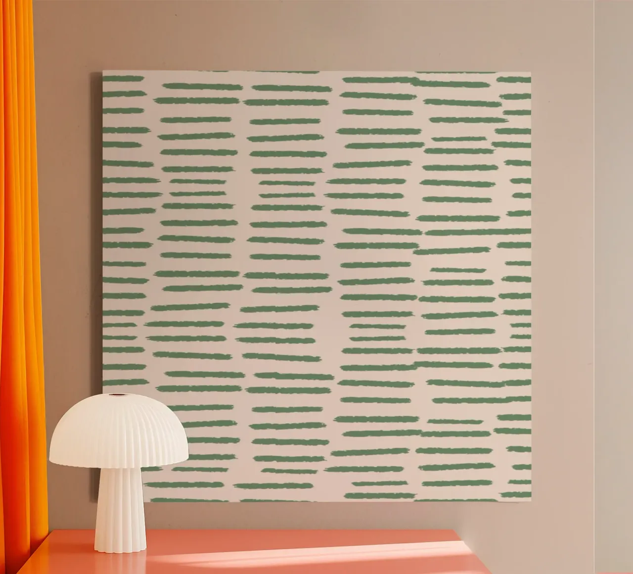 Organic Brushstroke Stripes - Minimalist Boho Abstract sage canvas by susanacosta
