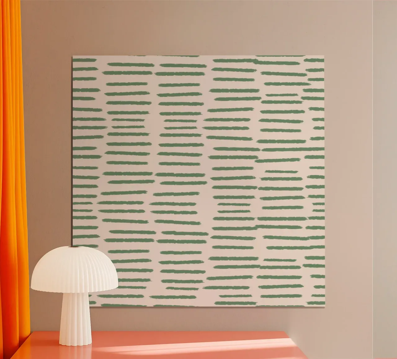 Organische Pinselstrich-Streifen - Minimalistische Boho Abstrakt Salbei Poster von susanacosta