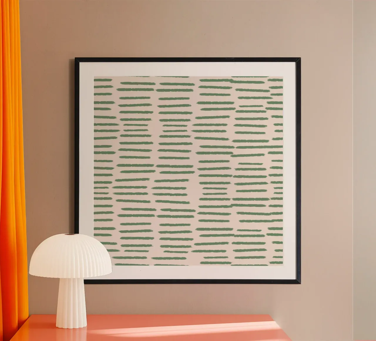 Organische Pinselstrich-Streifen - Minimalistische Boho Abstrakt Salbei Poster von susanacosta