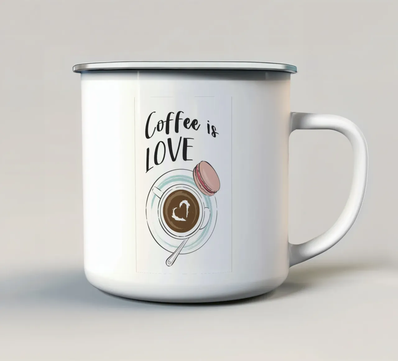 Il caffè è amore tazza in smalto da Martina