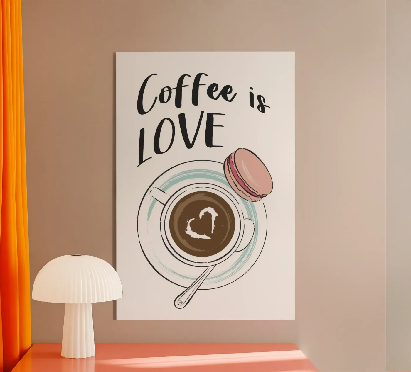 Coffee is Love Acryl-Glas von Martina