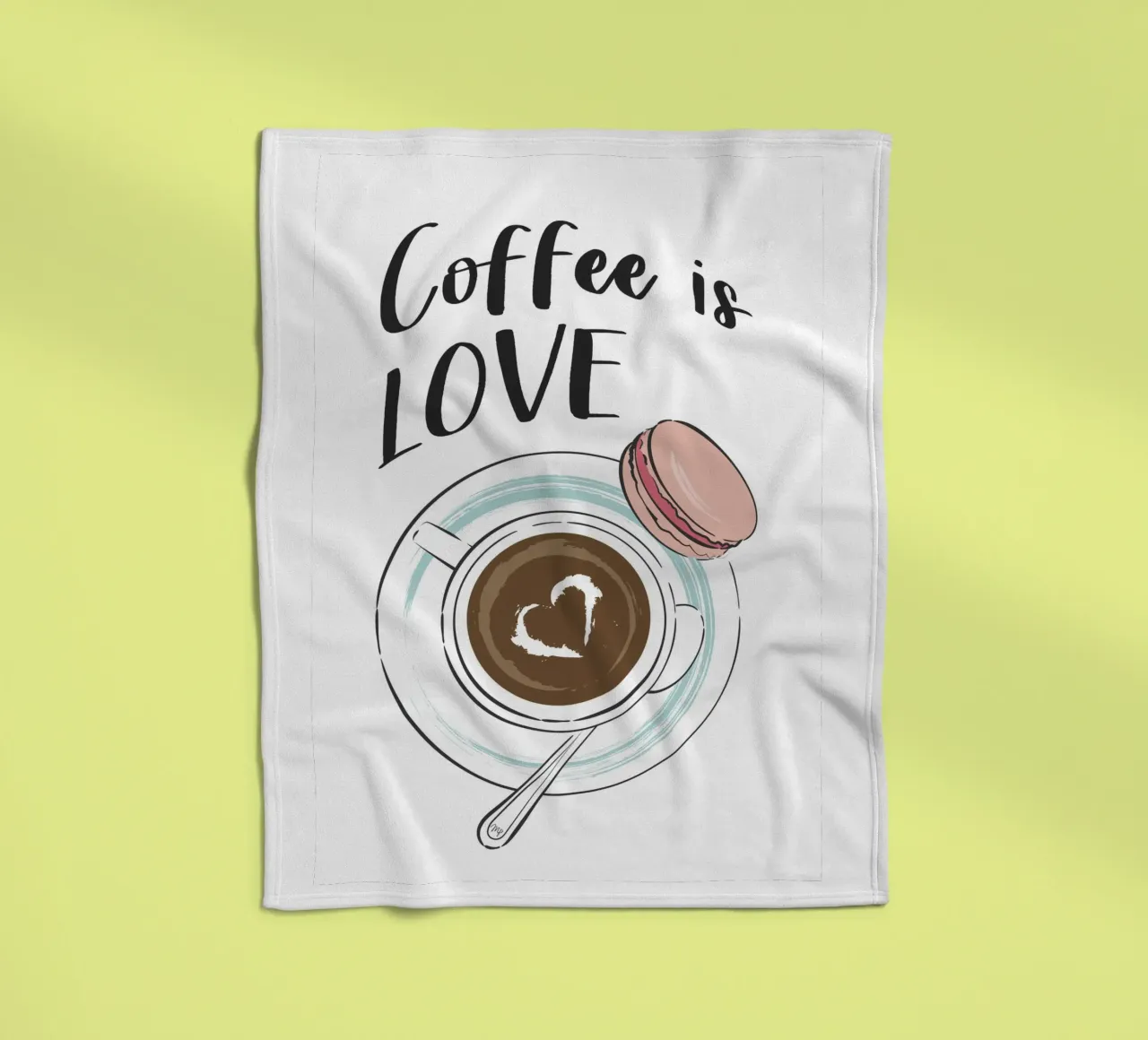 Il caffè è amore coperta in pile da Martina