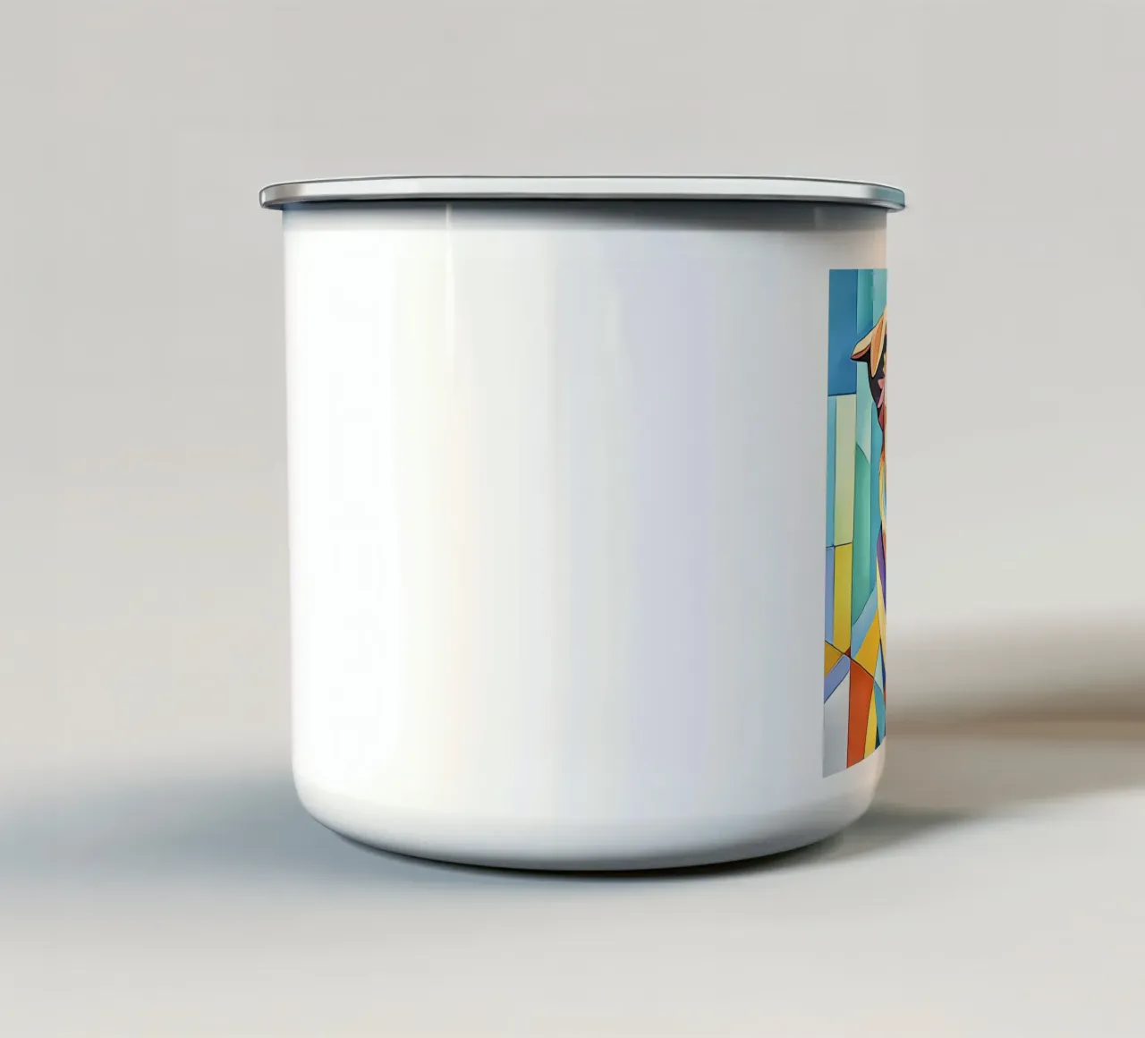 Cane in pastello #1 tazza in smalto da ZAMART