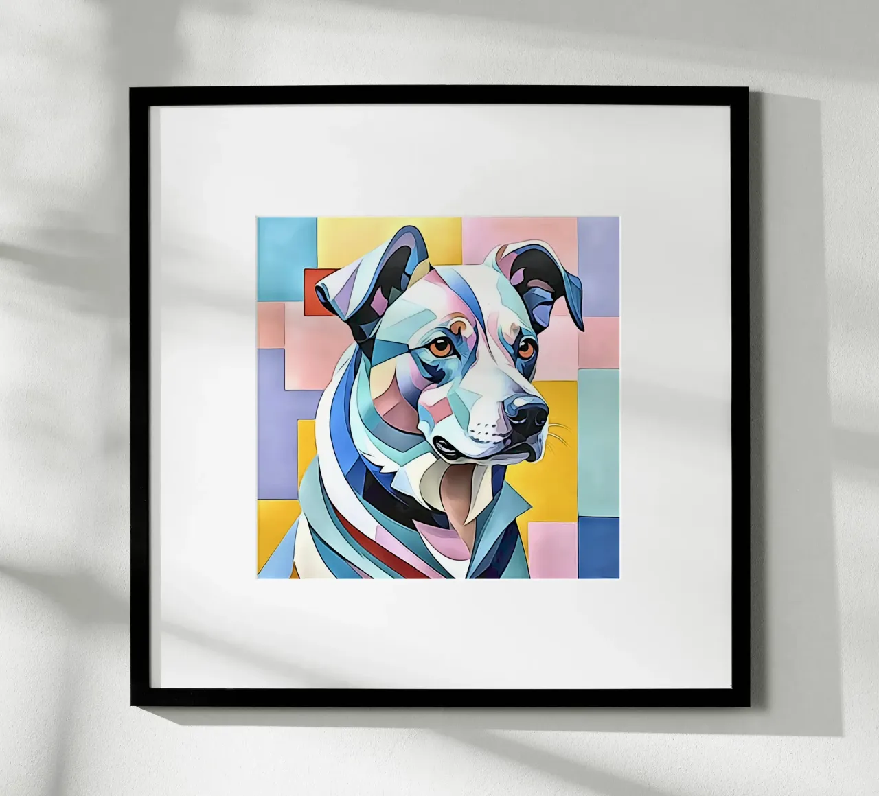 Cane in pastello #2 poster con telaio in plastica da ZAMART