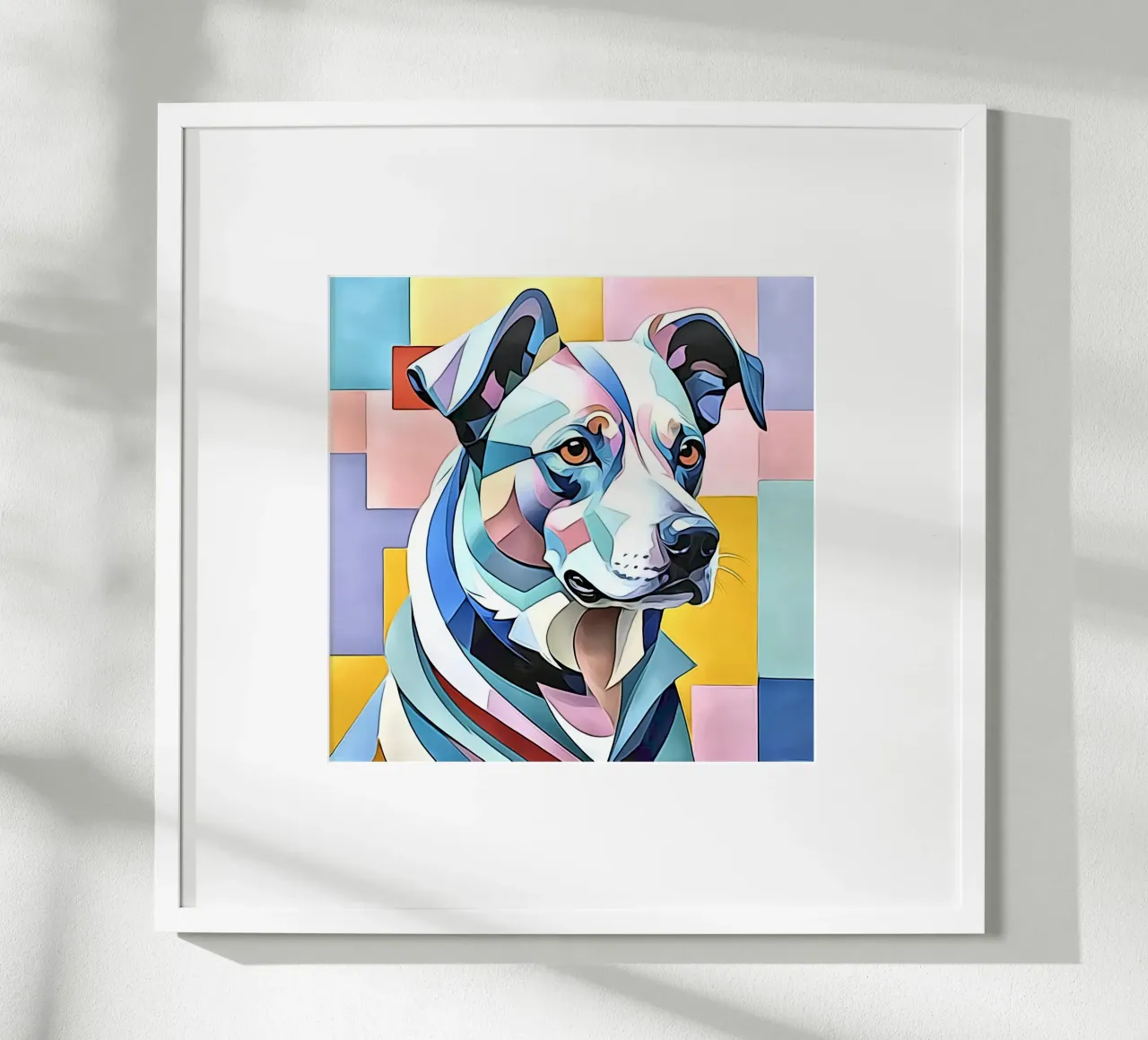 Cane in pastello #2 poster con telaio in plastica da ZAMART