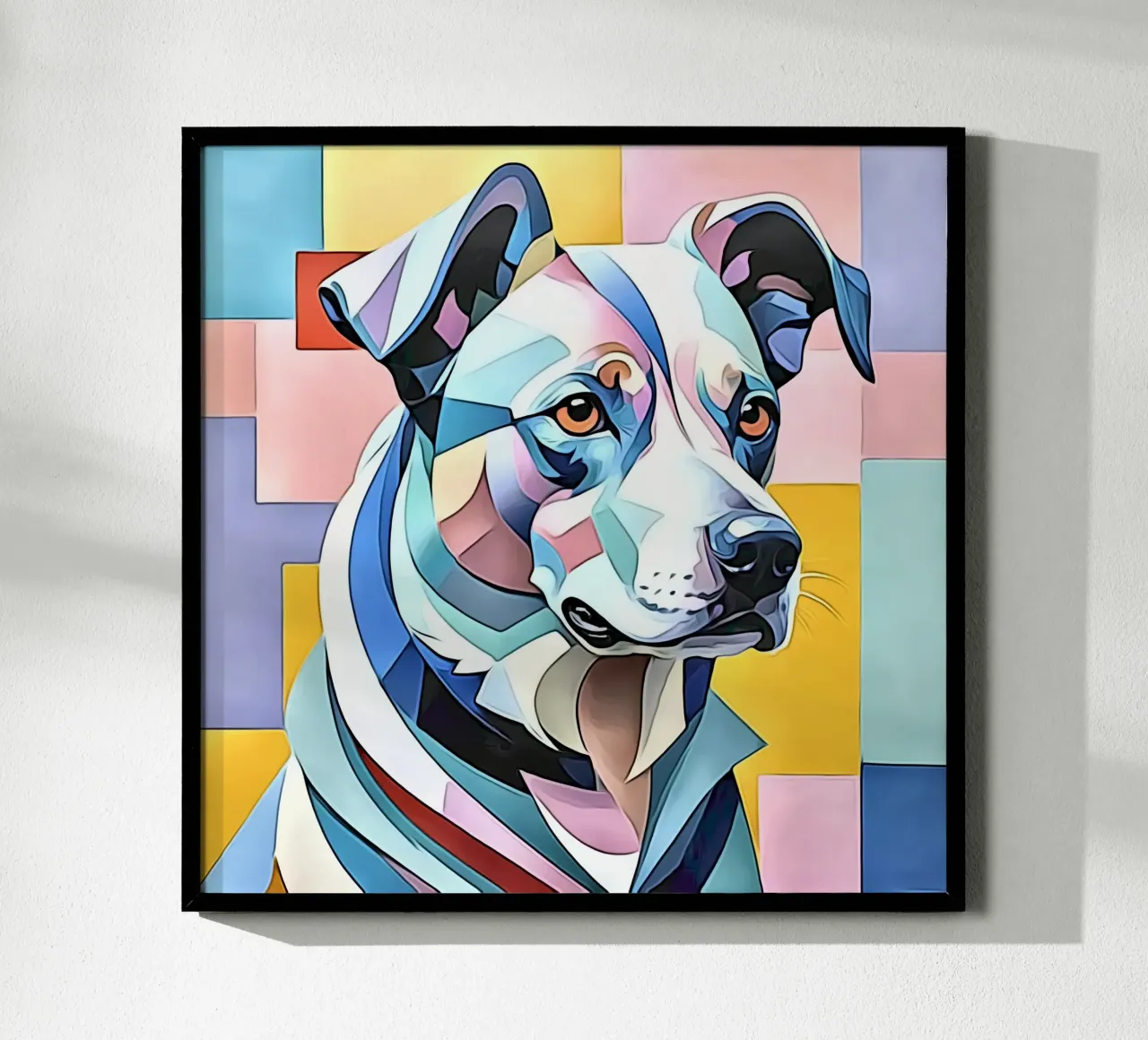 Cane in pastello #2 poster con telaio in plastica da ZAMART